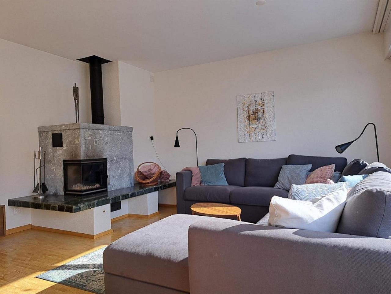 Top Modernes Apartment Im Herzen Von Andermatt Balkon & Bergblick Eksteriør bilde